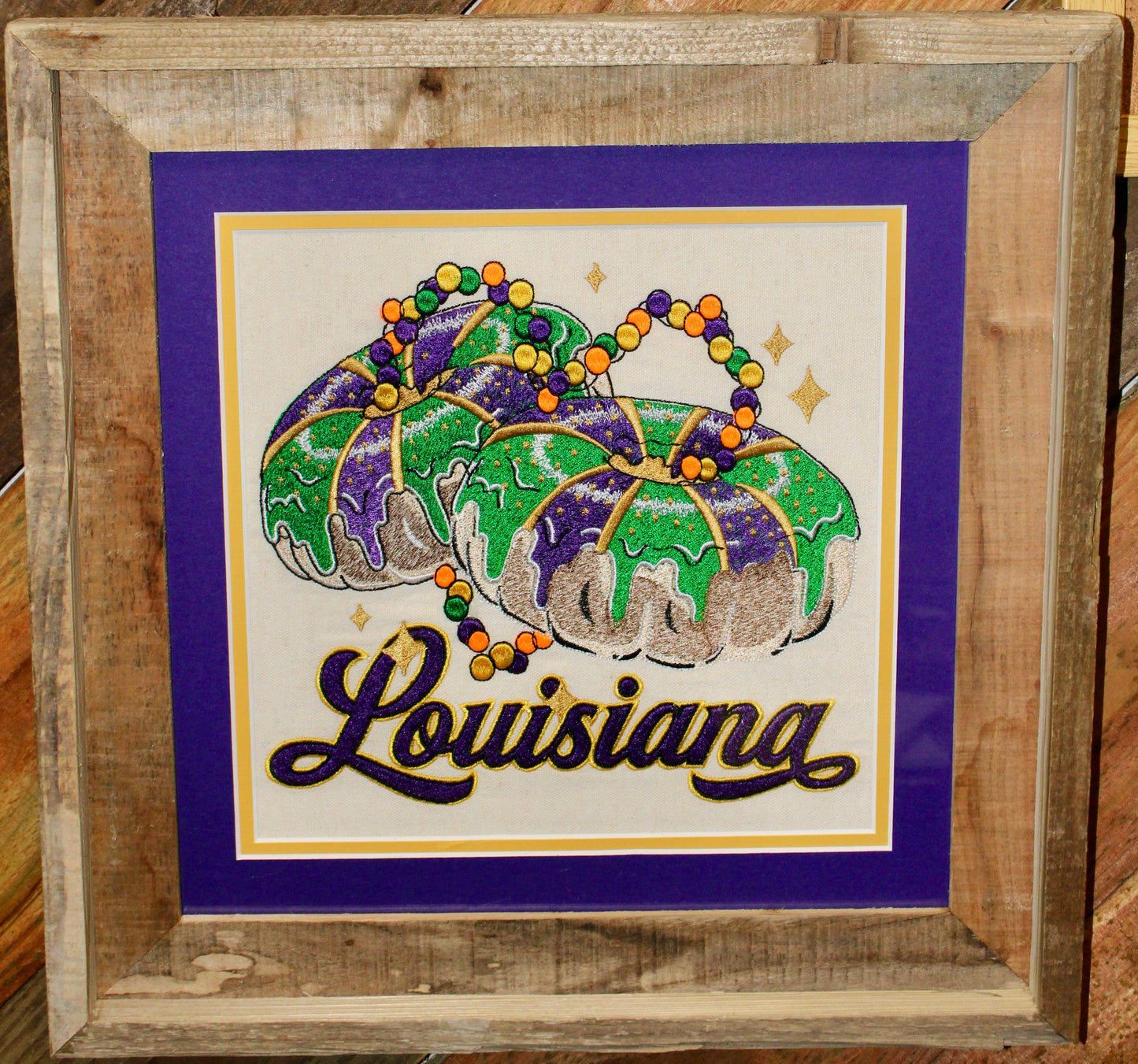 Louisiana King Cake Framed ART