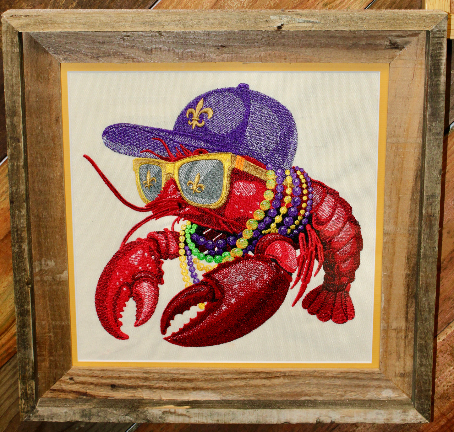Mardi Gras Crawfish Framed Art
